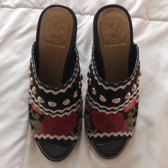Kurt Geiger Embroidered Mules - Picture 3 of 6
